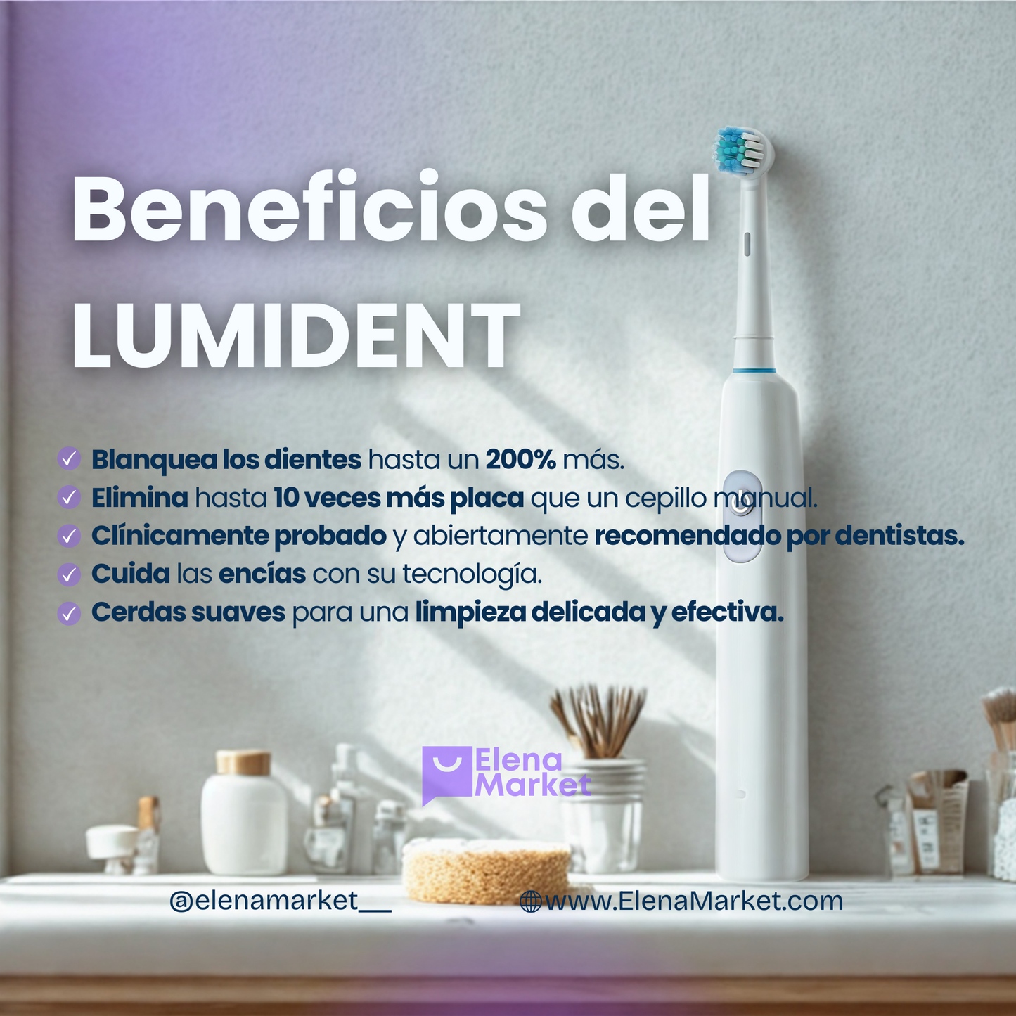LumiDent - Cepillo eléctrico para blanqueamiento dental